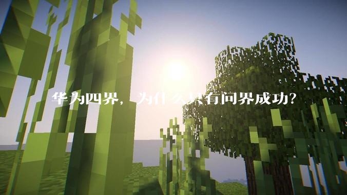 华为四界，为什么只有问界成功？